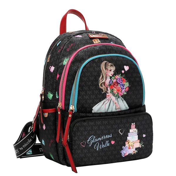 249151-EC Ruksak fashion NIKKY GlamorousWalkBlack FW26 23,7x33x11cm NK13233-GWK-BK P12