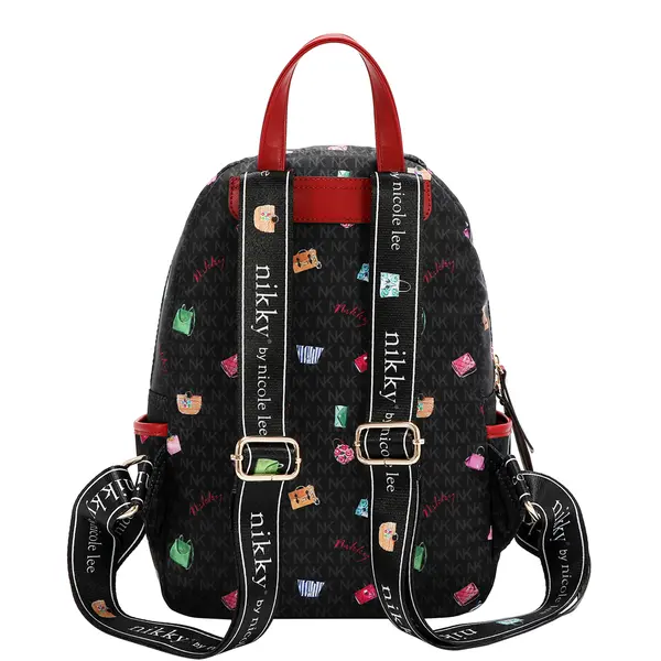 249151-EC Ruksak fashion NIKKY GlamorousWalkBlack FW26 23,7x33x11cm NK13233-GWK-BK P12
