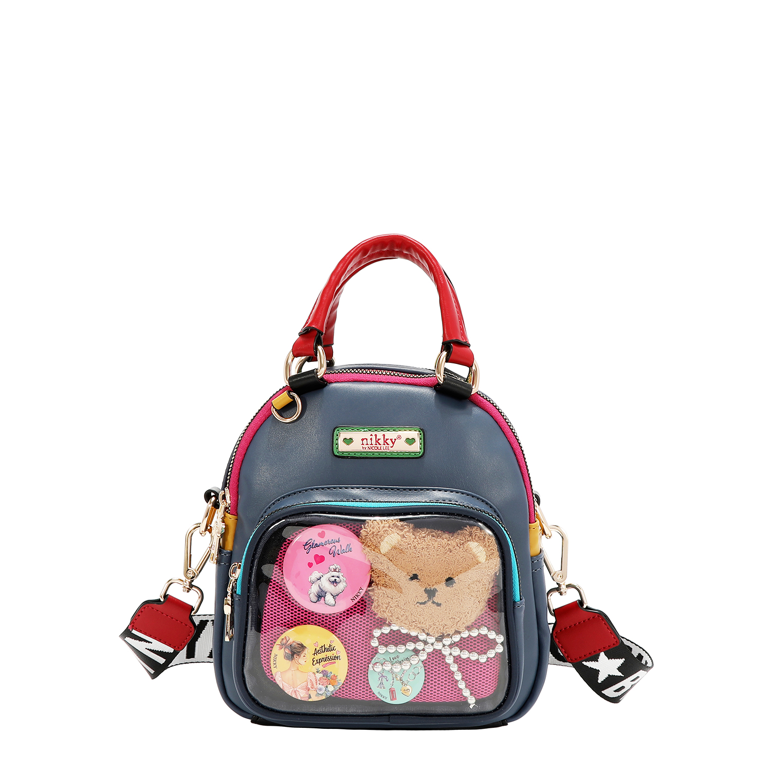 249152-EC Ruksak fashion NIKKY Multi FW26 19x21,5x10,5cm NK13244-MC P12