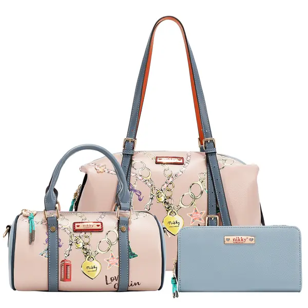249155-EC Torba x2,novčanik set NIKKY Love Chain FW26 NK13248-LCN P12