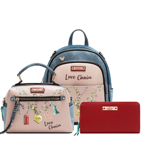 Ruksak,torba,novčanik set NIKKY LoveChain FW26 NK13250-LCN P12