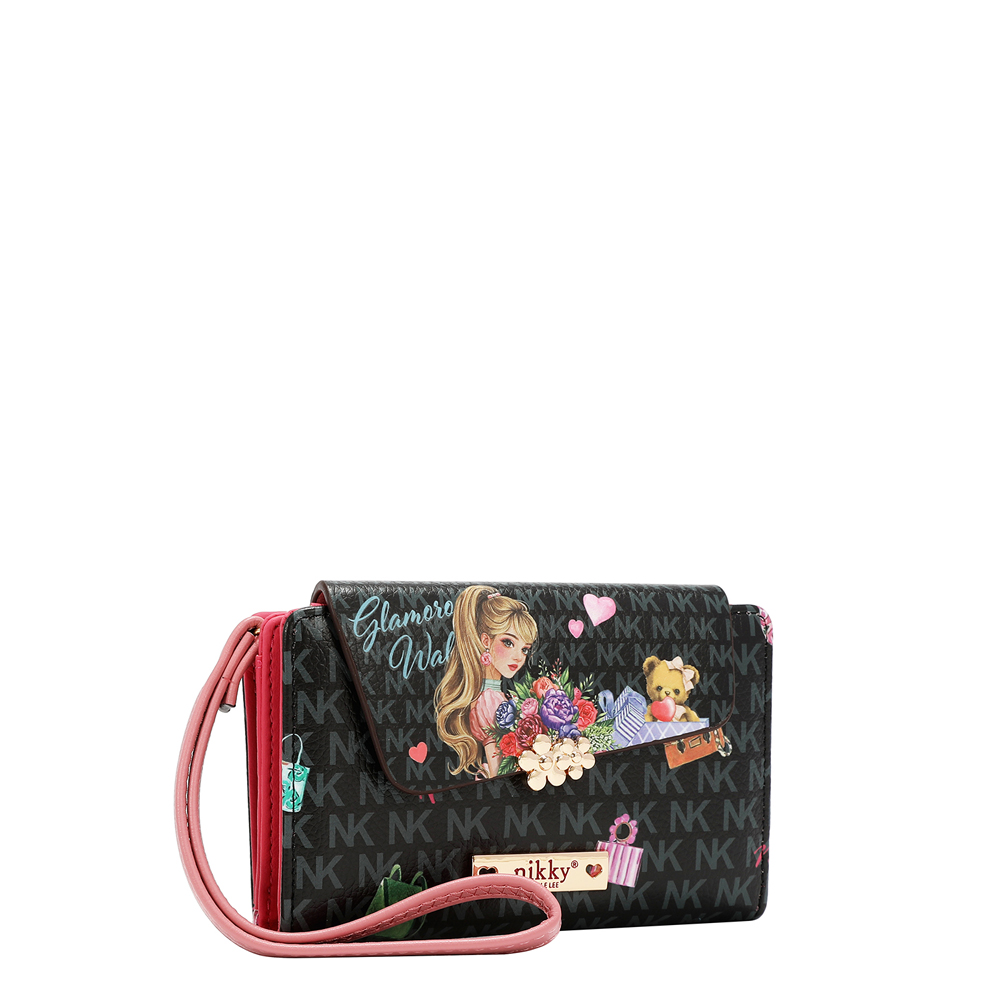 249160-EC Novčanik fashion NIKKY GlamorousWalkBlack FW26 14x9x2,5cm NK24005-GWK-BK P48