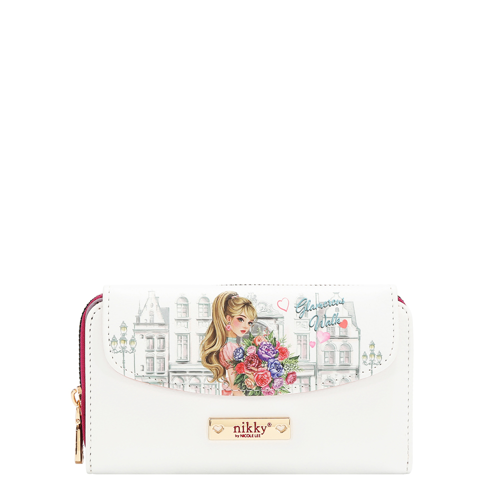 249161-EC Novčanik fashion NIKKY GlamorousWalkWhite FW26 16x9x3cm NK25051-GWK-WH P48